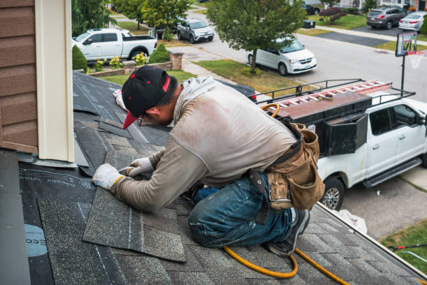 Professional Flat Roof Repair technician working in Sterling, NY
